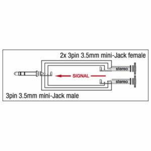 DAP XGA15 - mini-jack/M stereo to 2x mini-jack/F