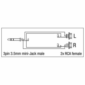 DAP XGA17 - mini-jack/M stereo to 2x RCA/F
