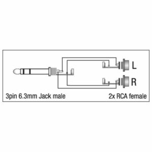 DAP XGA18 - Jack/M stereo to 2x RCA/F