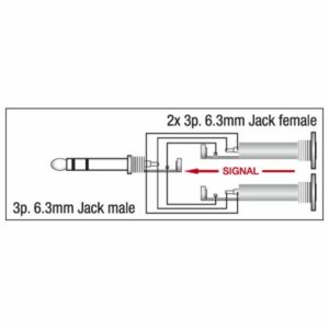 DAP XGA20 - Jack/M stereo to 2x Jack/F